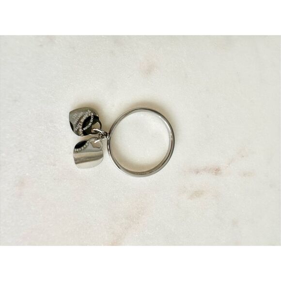 Forever love double heart charm ring size 7 ￼ - Picture 1 of 3
